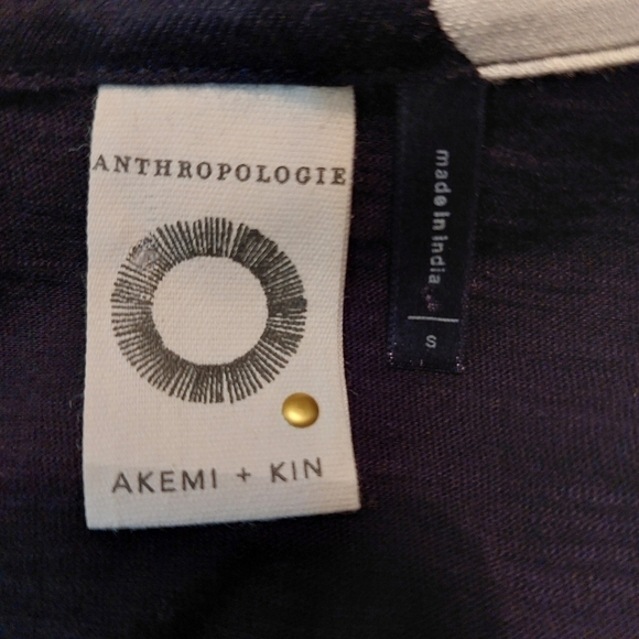 AKEMI + KIN LADIES SHORT SLEEVE FRONT TIE POLKA DOT TOP- S - Picture 4 of 4